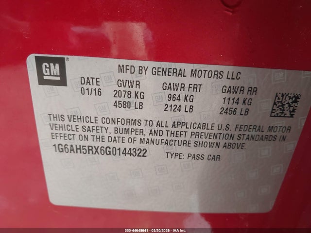 2016 CADILLAC ATS 1G6AH5RX6G0144322 Photo 8