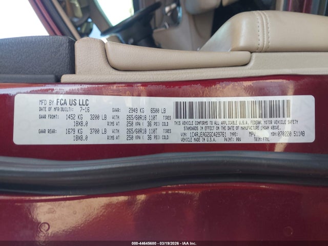 1C4RJEAG2GC429761 Jeep Grand Cherokee Laredo