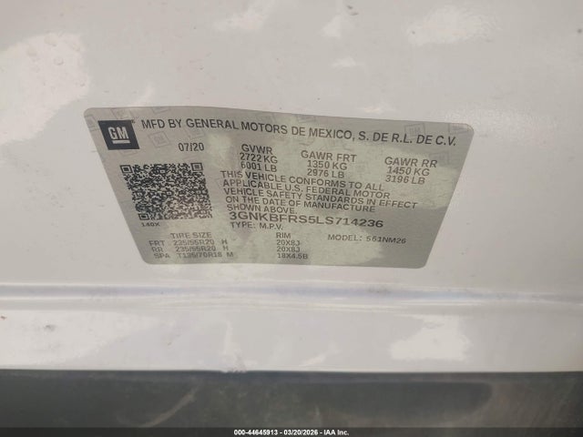 Chevrolet Blazer Fwd Premier 2020 3GNKBFRS5LS714236 Image 9