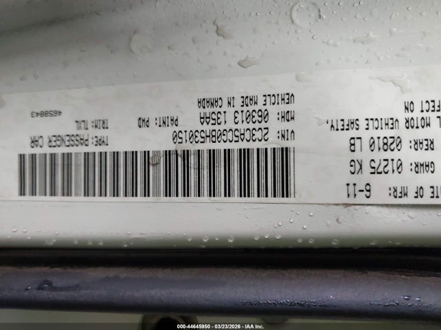 Aukcja sprzedaży 2011 Chrysler 300 Limited, vin: 2C3CA5CG0BH530150, numer aukcji: 44645950