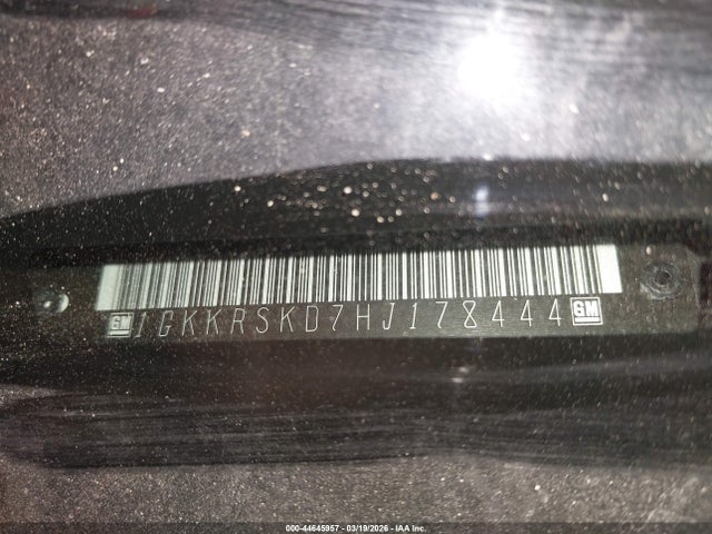 44645957 :رقم المزاد ، 1GKKRSKD7HJ178444 vin ، 2017 Gmc Acadia Limited مزاد بيع