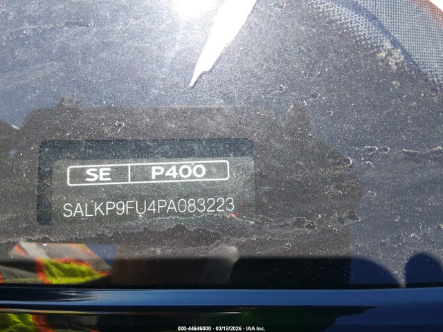 2023 Land Rover Range Rover P400 Se მანქანა იყიდება აუქციონზე, vin: SALKP9FU4PA083223, აუქციონის ნომერი: 44646000