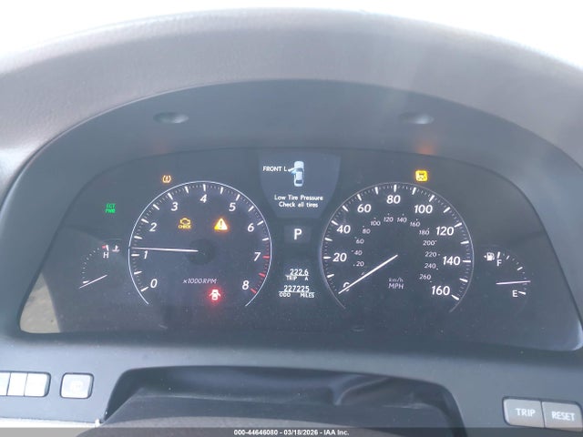 2007 Lexus Ls 460 მანქანა იყიდება აუქციონზე, vin: JTHBL46F475036840, აუქციონის ნომერი: 44646080
