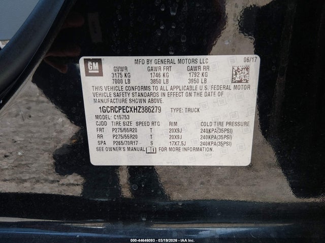 1GCRCPECXHZ386279 Chevrolet Silverado 1500 Custom