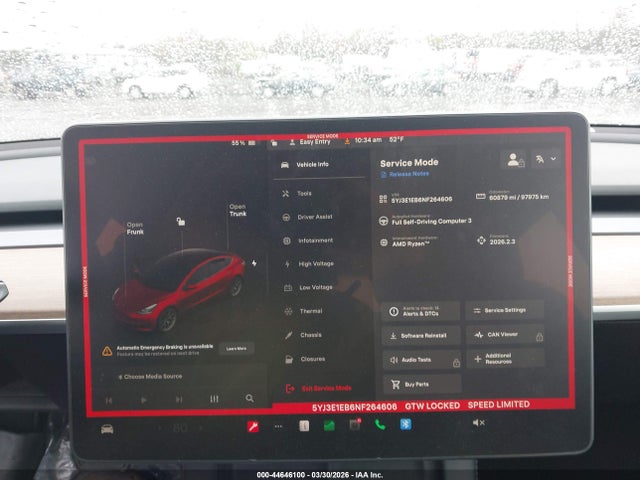 Aukcja sprzedaży 2022 Tesla Model 3 Long Range Dual Motor All-wheel Drive, vin: 5YJ3E1EB6NF264606, numer aukcji: 44646100