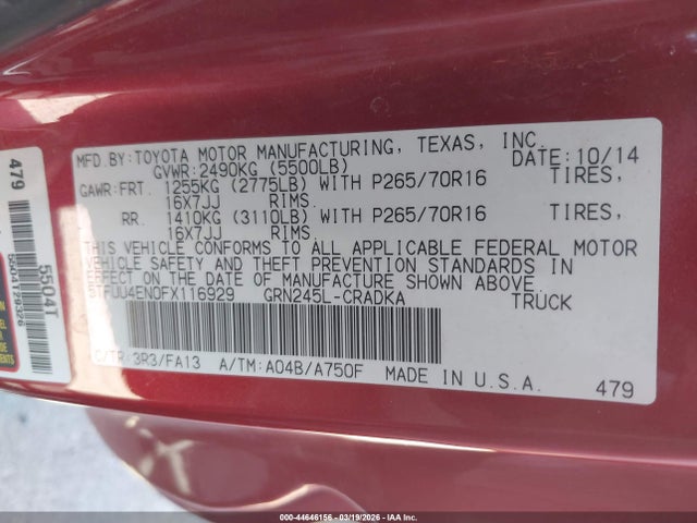 5TFUU4EN0FX116929 Toyota Tacoma Base V6