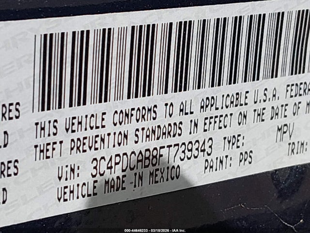 Dodge Journey American Value Pkg 2015 3C4PDCAB8FT739343 Image 9