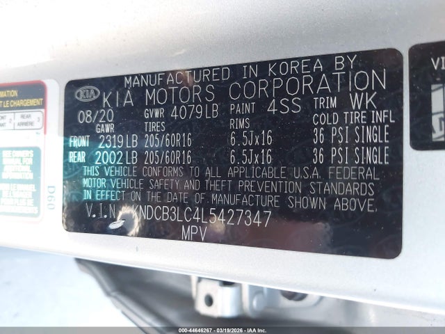 KIA NIRO LX 2020 KNDCB3LC4L5427347 Image 9