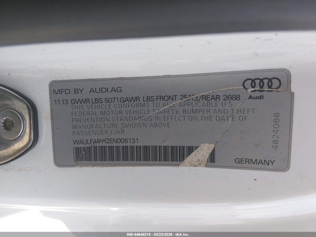 2014 AUDI A5 WAULFAFH2EN006131 Photo 8
