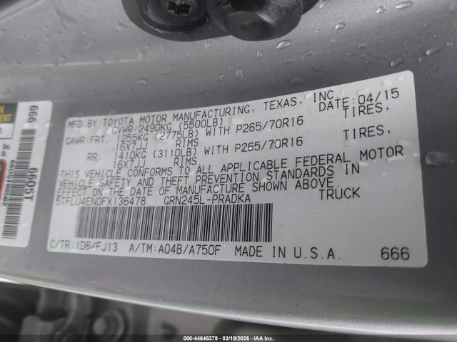 5TFLU4EN0FX136478 Toyota Tacoma Base V6