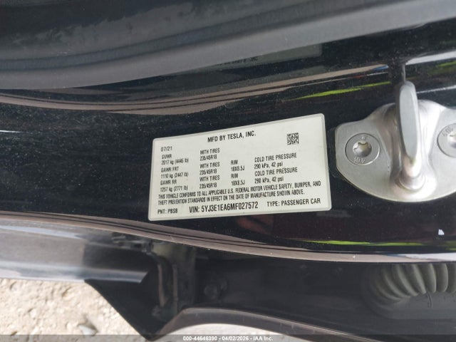 Aukcja sprzedaży 2021 Tesla Model 3 Standard Range Plus Rear-wheel Drive, vin: 5YJ3E1EA6MF027572, numer aukcji: 44646390