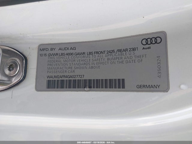 2016 AUDI A5 WAUM2AFR4GA027727 Photo 8