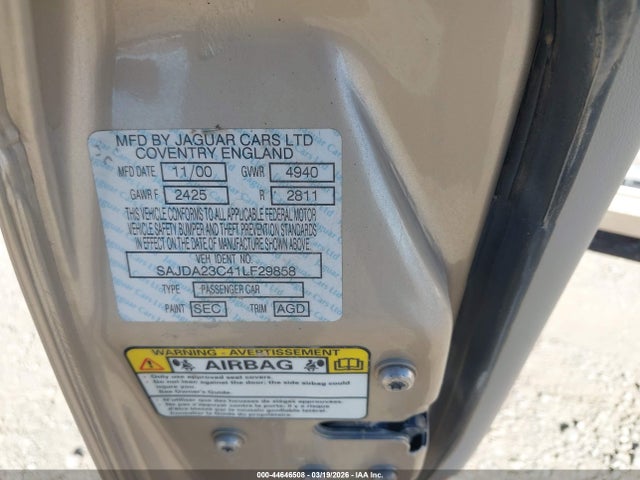 2001 JAGUAR XJ8 SAJDA23C41LF29858 Photo 8