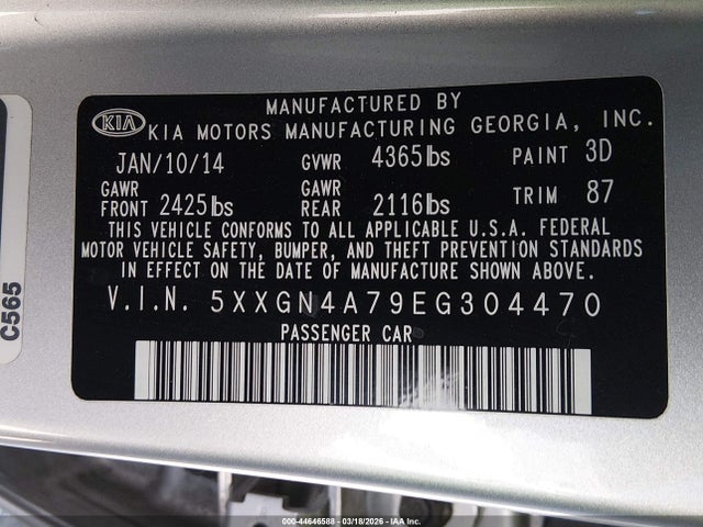 5XXGN4A79EG304470 KIA OPTIMA EX