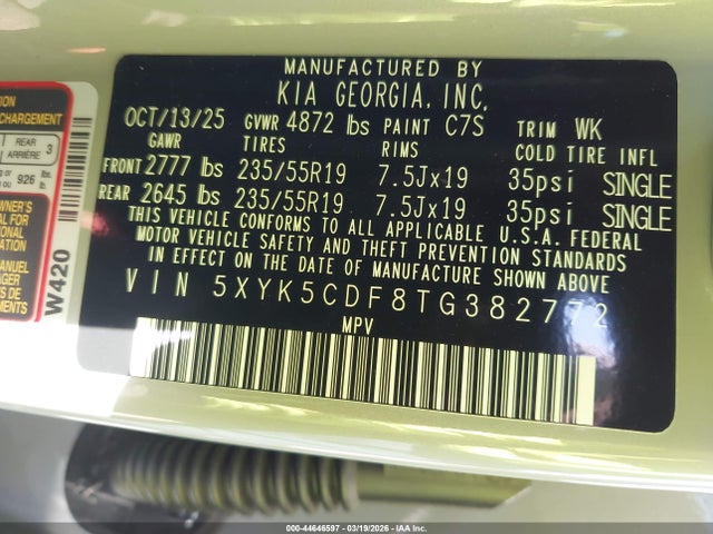 5XYK5CDF8TG382772 KIA Sportage Sx-prestige