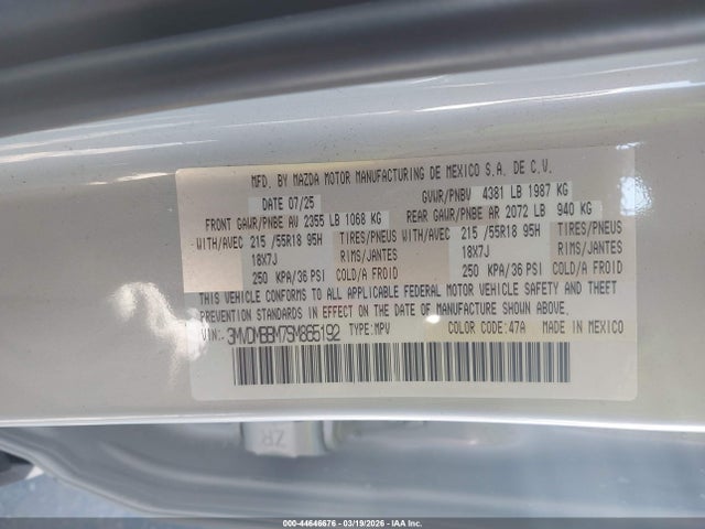 Продаж на аукціоні авто 2025 Mazda Cx-30 2.5 S Select Sport, vin: 3MVDMBBM7SM865192, номер лоту: 44646676