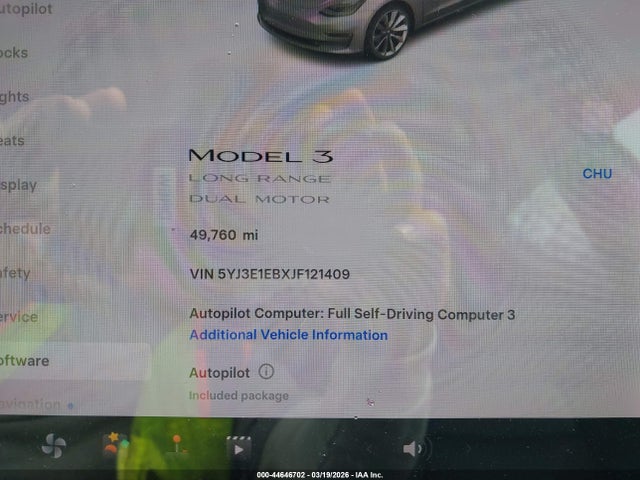Tesla Model 3 Long Range/performance 2018 5YJ3E1EBXJF121409 Image 7