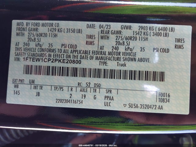 2023 FORD F-150 1FTEW1CP2PKE20800 Photo 8