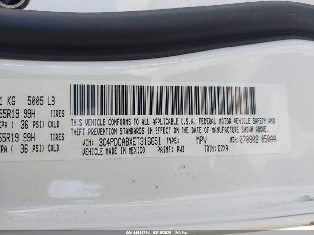 3C4PDCABXET316651 Dodge JOURNEY SE
