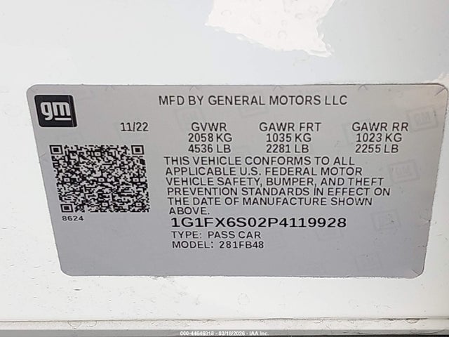 2023 CHEVROLET BOLT EV 1G1FX6S02P4119928 Photo 8