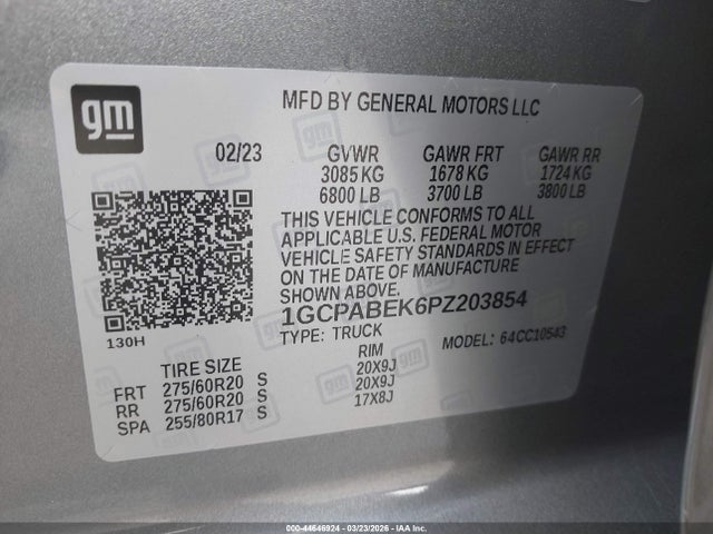 1GCPABEK6PZ203854 Chevrolet Silverado 1500 2wd Short Bed Custom