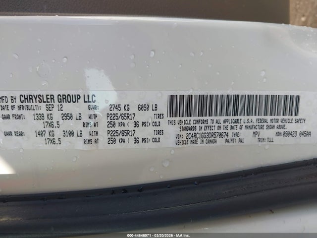 2013 CHRYSLER TOWN & COUNTRY 2C4RC1GG3DR570674 Photo 8