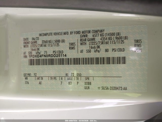 Ford E-450 Cutaway 2024 1FDXE4FN0RDD25114 Image 8
