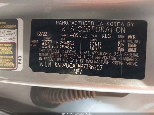 KIA Sportage Lx 2023 KNDPUCAF8P7136207 Image 9