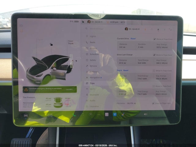 44647124 :رقم المزاد ، 5YJYGDEFXLF002864 vin ، 2020 Tesla Model Y مزاد بيع