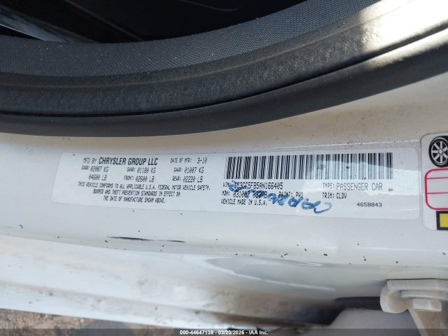 2010 Chrysler Sebring Limited მანქანა იყიდება აუქციონზე, vin: 1C3CC5FB5AN166405, აუქციონის ნომერი: 44647139