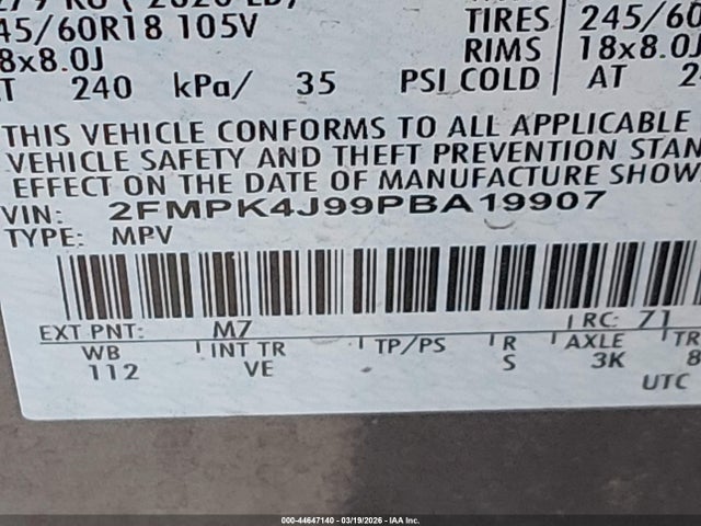 Ford EDGE SEL 2023 2FMPK4J99PBA19907 Image 9