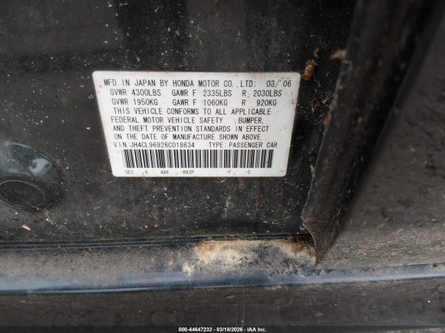 2006 ACURA TSX JH4CL96926C018634 Photo 8