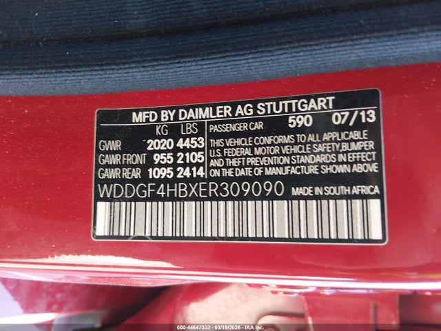 2014 MERCEDES-BENZ C 250 WDDGF4HBXER309090 Photo 8