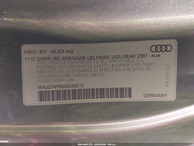 2013 AUDI A5 WAULFAFR6DA039213 Photo 8