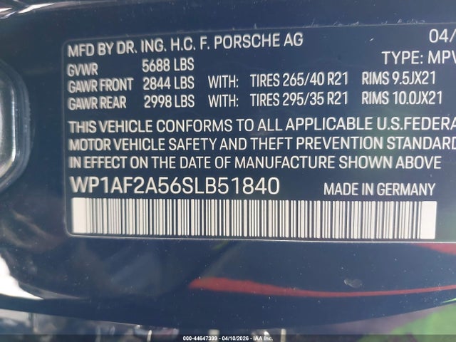 Porsche Macan Gts 2025 WP1AF2A56SLB51840 Image 9