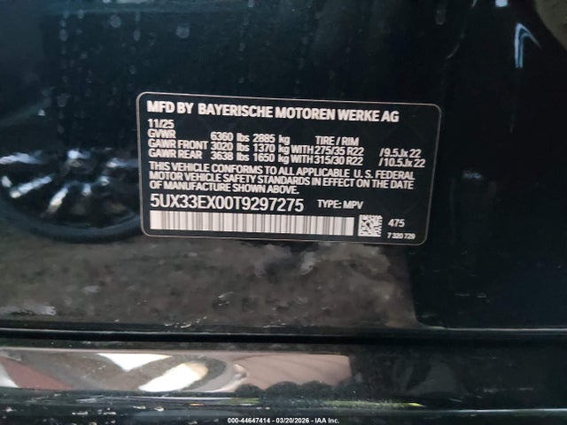 5UX33EX00T9297275 BMW X6 Xdrive40i