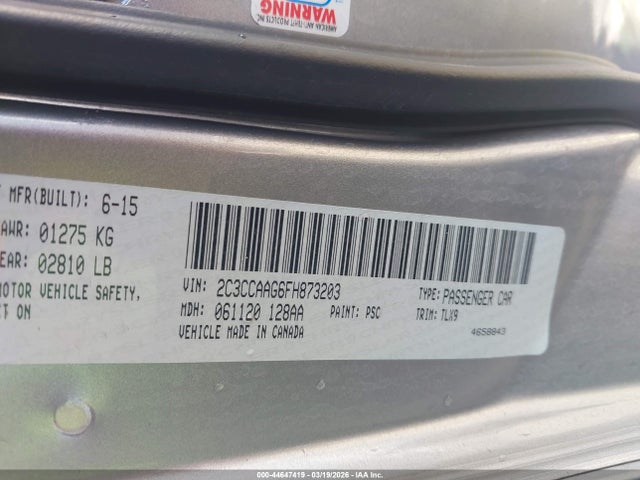 2015 Chrysler 300 Limited მანქანა იყიდება აუქციონზე, vin: 2C3CCAAG6FH873203, აუქციონის ნომერი: 44647419