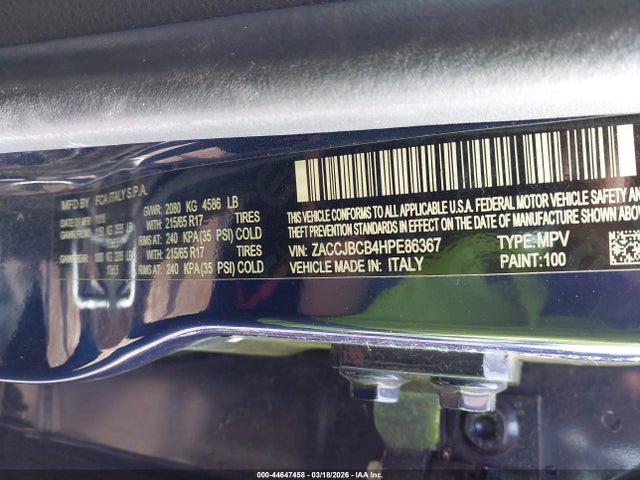 ZACCJBCB4HPE86367 Jeep Renegade Trailhawk 4x4