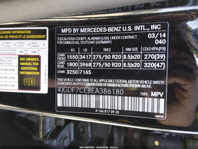 2014 MERCEDES-BENZ GL 450 4JGDF7CE8EA386180 Photo 8