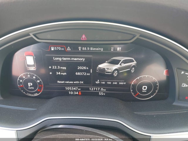 44647578 :رقم المزاد ، WA1LHAF75KD038474 vin ، 2019 Audi Q7 45 Premium/45 Se Premium مزاد بيع