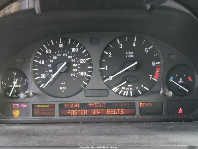 2005 Bmw X5 4.4i მანქანა იყიდება აუქციონზე, vin: 5UXFB53555LV15122, აუქციონის ნომერი: 44647599