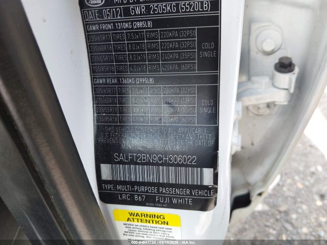 2012 LAND ROVER LR2 SALFT2BN9CH306022 Photo 8