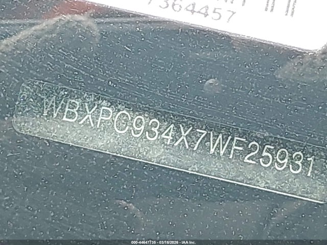 Aukcja sprzedaży 2007 Bmw X3 3.0si, vin: WBXPC934X7WF25931, numer aukcji: 44647735