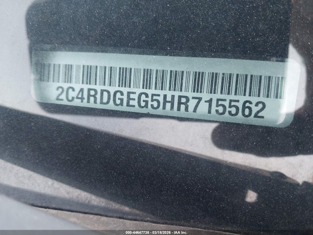 Продаж на аукціоні авто 2017 Dodge Grand Caravan Gt, vin: 2C4RDGEG5HR715562, номер лоту: 44647738