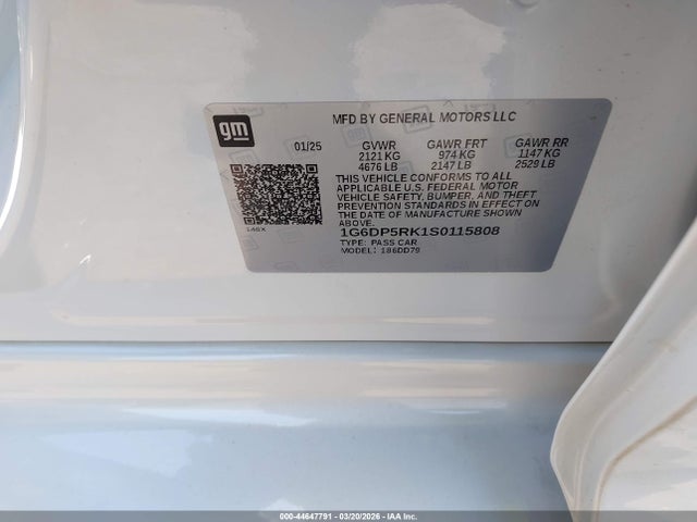 1G6DP5RK1S0115808 Cadillac Ct5 Sport Rwd