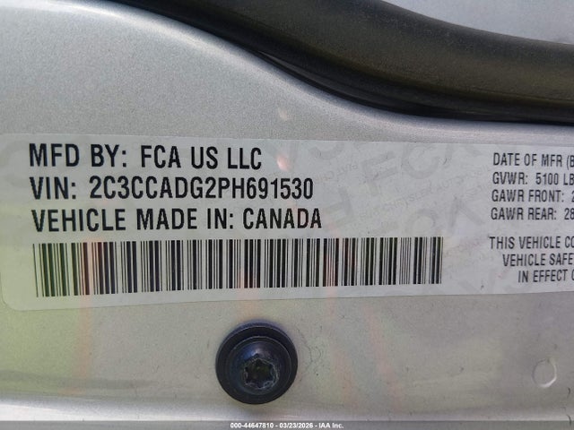 Продажа на аукционе авто 2023 Chrysler 300 Touring L, vin: 2C3CCADG2PH691530, номер лота: 44647810