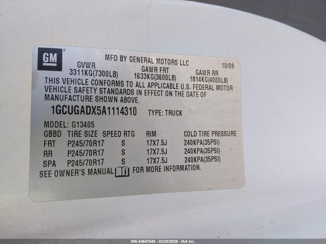 2010 CHEVROLET EXPRESS 1500 1GCUGADX5A1114310 Photo 8