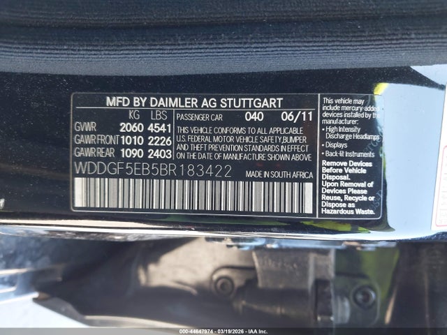 2011 MERCEDES-BENZ C 300 WDDGF5EB5BR183422 Photo 8