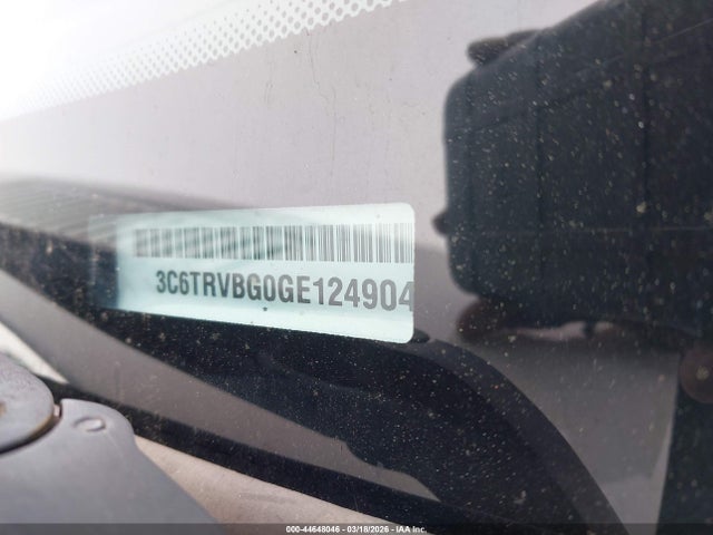 44648046 :رقم المزاد ، 3C6TRVBG0GE124904 vin ، 2016 Ram Promaster 1500 مزاد بيع