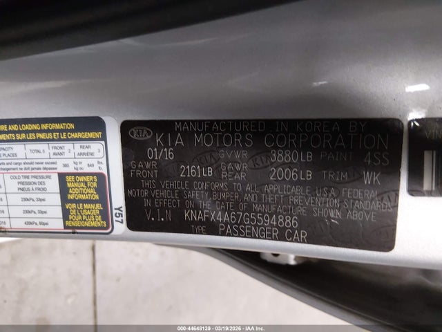 KIA FORTE LX 2016 KNAFX4A67G5594886 Image 9